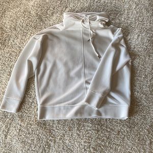 White Cowl Neck Sweatshirt